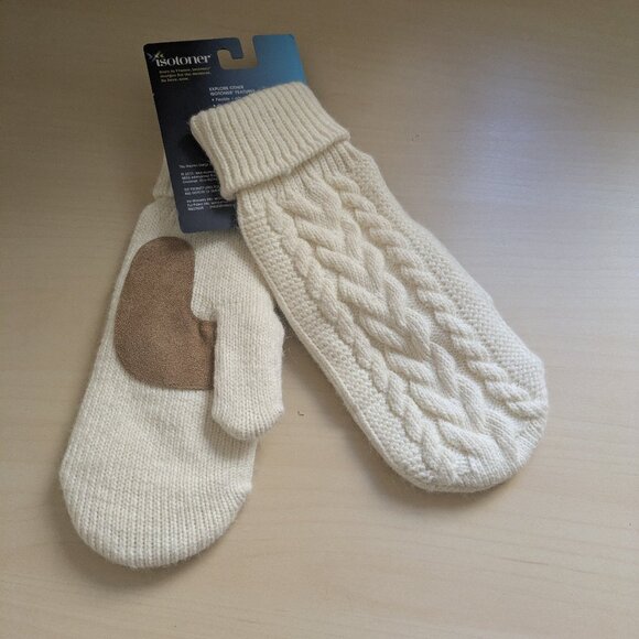 Isotoner Women’s Chenille Cable Knit Gloves - Picture 2 of 6